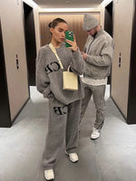 Y2K Unisex Sweatshirt med Bokstavstryck