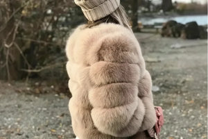 Exklusiv Fuskpälsjacka för Dam