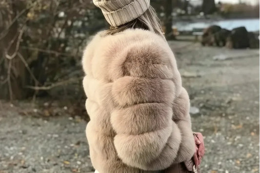 Exklusiv Fuskpälsjacka för Dam