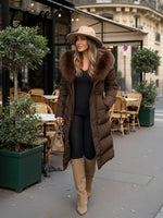 Vinterkappa med Pälskrage & Midjeresår