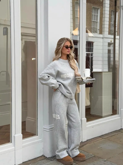 Y2K Streettröja för Dam med Bokstavsmönster