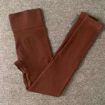 Stickade Träningsleggings för Dam med Hög Midjasual Workout Outdoor Pnats